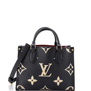 Pre-owned Louis Vuitton Leather Tote Bags REBAG OnTheGo Tote Bicolor Monogram Empreinte Giant PM by Rebag