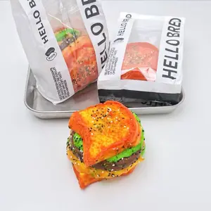 Handmade  Cheese Brioche Burger Squishy/Squishies | Soft Slow Rising Kawaii Bread Squishy Toy | Premium Food-Grade Silicone | Stress Relief Squeeze Toy | ASMR | Cute Bakery Gift Idea adult fidget toy | Handmade Taba Squishy Toy Set  squishiesdreams