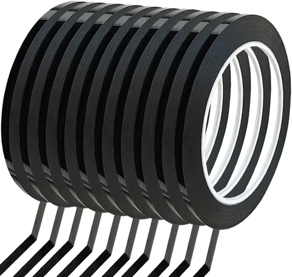 10 Rolls 1/8" Whiteboard Tape Self-Adhesive Vinyl Tape for Pinstripe Dry Erase Board Tapes Lines, 131 Feet Long per roll