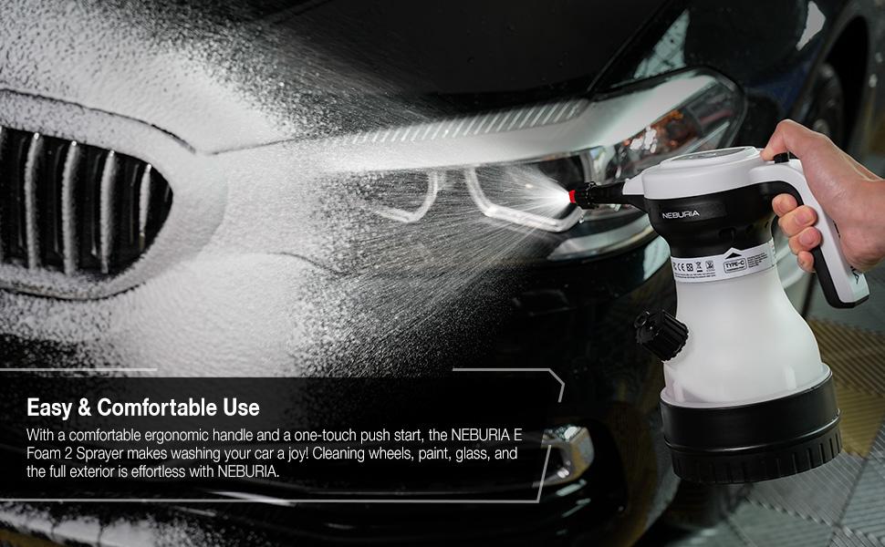 NEBURIA Gen 2 Professional Electric Foam Sprayer,Rechargeable High Pressure Foam Cannon for Car Wash,Auto Detailing,Home,Industrial Cleaning,With Smart Pressure Control Core,Ergonomic Handle,Portable Cordless Cleaner for Kitchen,Windows,Bathroom NEBURIA Gen 2 Professional Electric Foam Sprayer,Rechargeable High Pressure Foam Cannon for Car Wash,Auto Detailing,Home,Industrial Cleaning,With Smart Pressure Control Core,Ergonomic Handle,Portable Cordless Cleaner for Kitchen,Windows,Bathroom