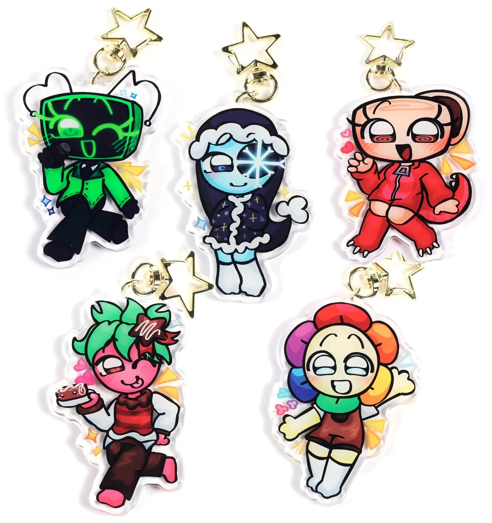 Dandy’s world acrylics keychain - Dandy | Shelly | Vee | Astro | Sprout