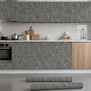 Roll [23.62 * 393.70 in ] deluxe marble self-adhesive wallpaper-quality texture,-perfect for kitchen countertops, cabinets and living room walls-perfect for home decor, holiday home decor