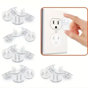 14 Transparent Socket Protector Covers, Ideal for Home and Office, Portable, Multiple and Universal Dustproof Design, Essential Electrical Protection