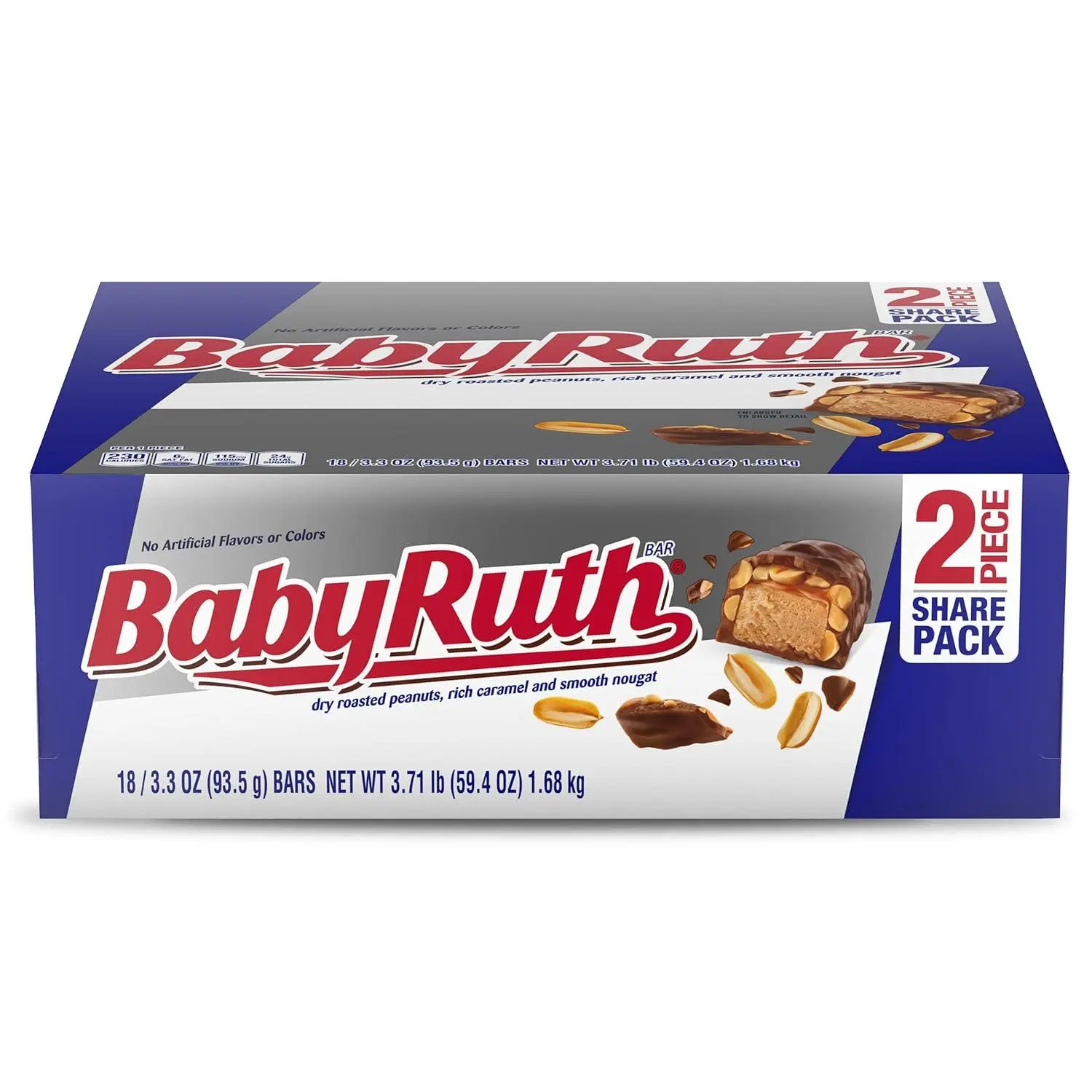 Baby Ruth King Share Size Chocolate Bar 3.3 oz 12 ct
