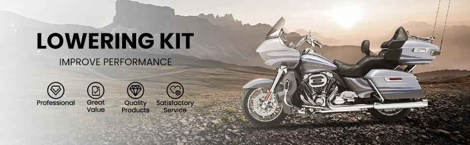 1 Rear Lowering Kit compatible for Harley-Davidson Street Glide FLHX Road Glide 2008-2023 1 Rear Lowering Kit compatible for Harley-Davidson Street Glide FLHX Road Glide 2008-2023