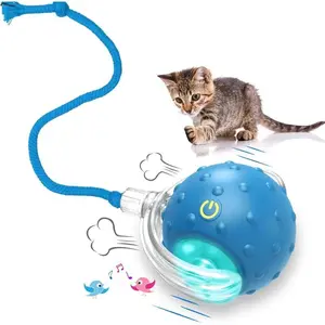 Cat Toy wiith 3 Adjustment Modes, Smart Automatic Moving Cat Ball Toys with Speedy Tail & Chirping Sound, Fun Toy for Indoor Cats & Kittens,Suitable for cats and dogs, pet toys