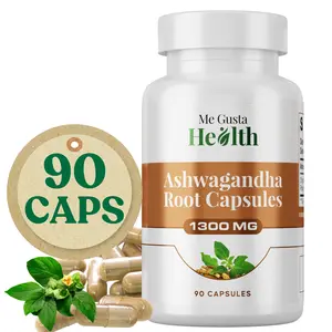 Ashwagandha Root Powder Capsules (1300mg, 90 Count) - GMO-Free Ashwamag Supplement for Men & Women, Metabolism, Immune, Mood, Energy & Sleep Support