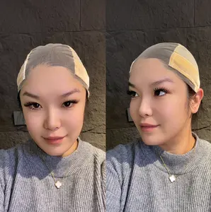 JBextension U Wig Grip Cap, Adjustable Ear-Cutouts Transparent Lace Front Wig Grip Cap for Glueless Wig Keeping Wigs in Place 1 Pcs