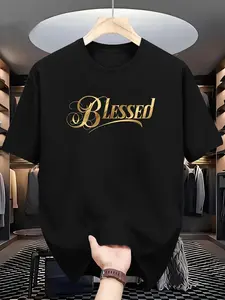 Men'Sunisex's Blessed Verse Worship TShirt Bold Cursive LetteringBlessed Design Loose Fit Knitted Fabric Machine Washable Casual Style Perfect for Summer Plus SizeHappy Mother Day Shirt for Mom Best Mom Ever Graphic Tee Gift