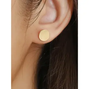 Minimalist Golden Stud Earrings | Versatile Daily Wear Essential for Work