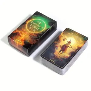Harmony Tarot Deck, 78 Unique Tarot Cards for All Levels, Ai-Human Creativity Blend, Edges, Ideal for Discovery & Reading