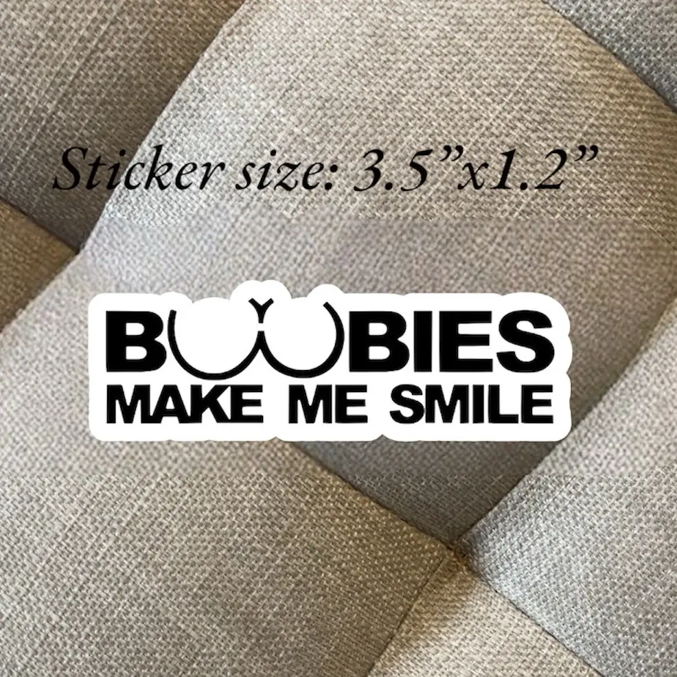 Make me smile vinyl car sticker decal funny humorous