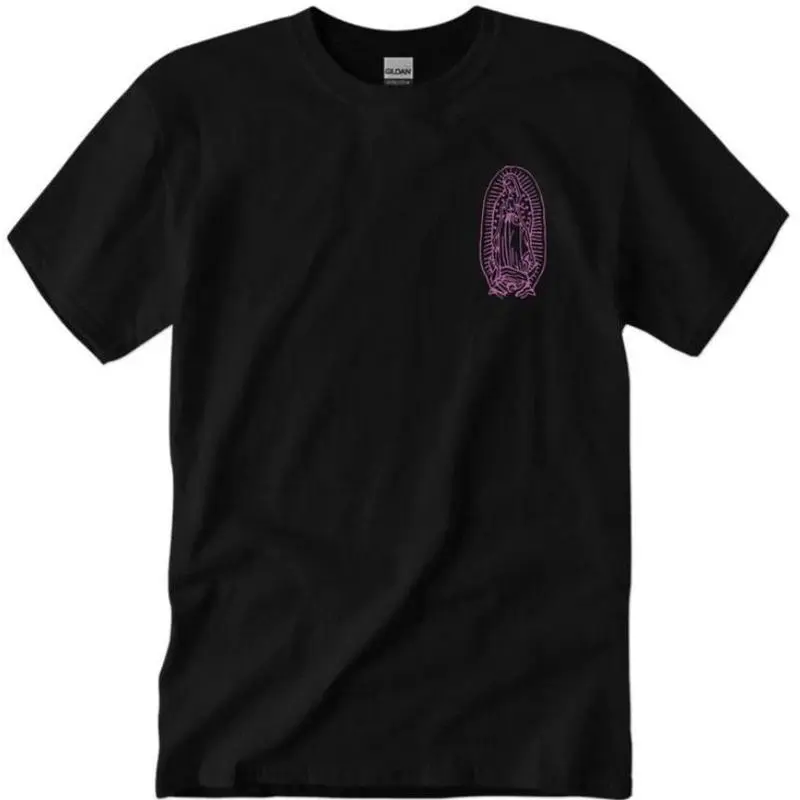 Virgen de Guadalupe T-Shirt Comfort Cotton Tee Round Neck Casual trendy t-shirts