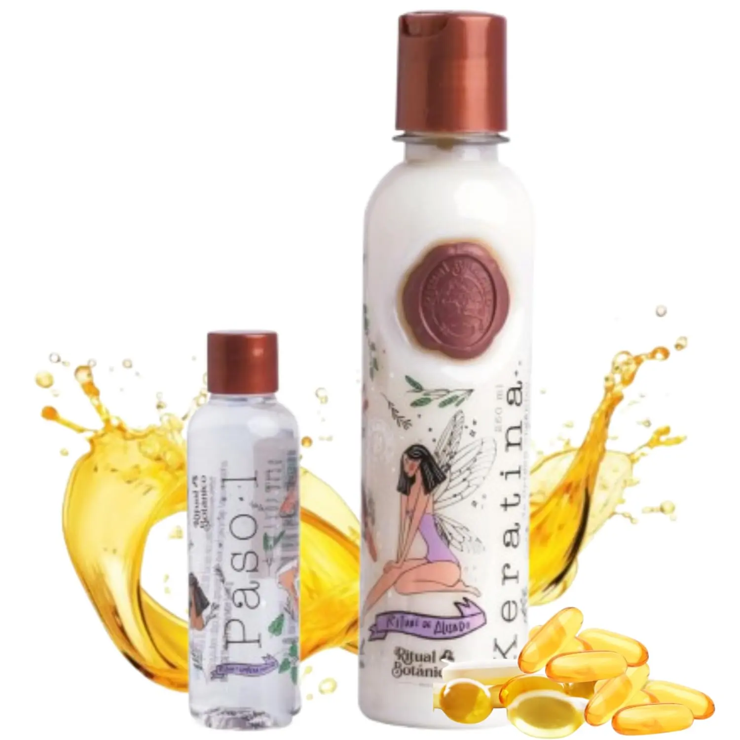 RITUAL BOTANICO Keratina Organica 250 ML - 12 Aceites Naturales y Aminoácidos que aportan brillo, sedosidad y nutrición. Keratina para alisar el pelo entre 4-6 meses