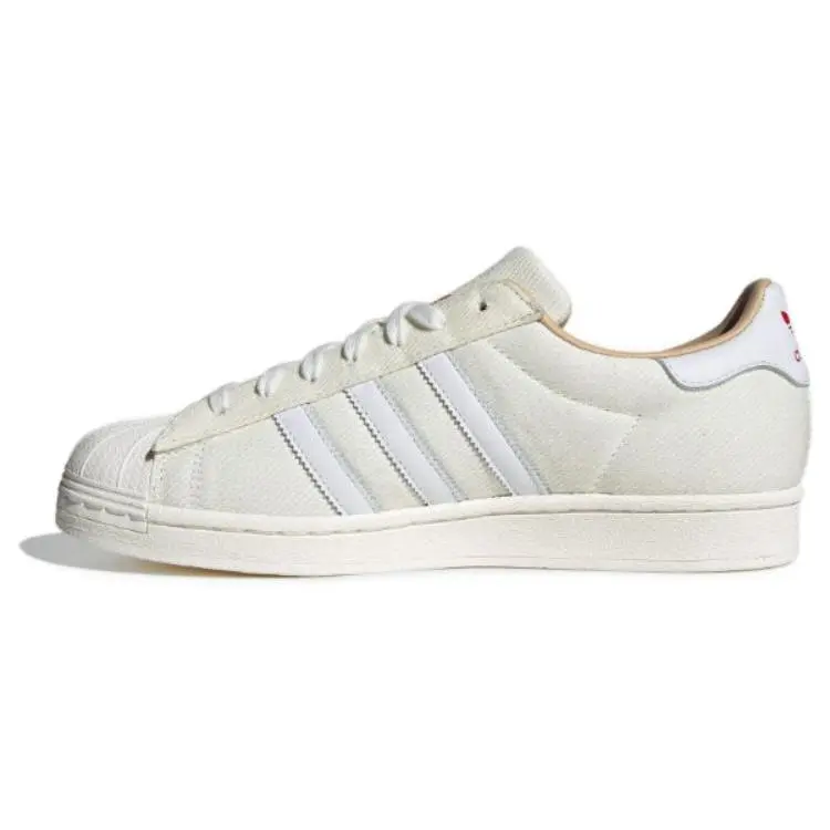 Adidas Superstar Cream Denim' Versatile Comfort Low Top Skate Shoes Unisex White IF7905