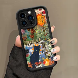 Rainbow Cat Collage Phone Case , Soft Silicone Tpu Protection and Shockproof For iPhone 17 16 15 Pro Max 14 16Pro 13 12 11 XSMAX Plus Air 17E Mini Camo Sitka Y2k Cute