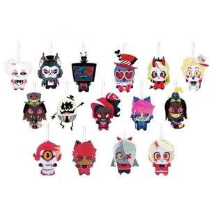 New Anime Hazbin Hotel Alastor Pendant Plush Doll Toy 10CM Cartoon Cute Alastor Huxor Plush Dolls Toy Periphery For Kid Gift