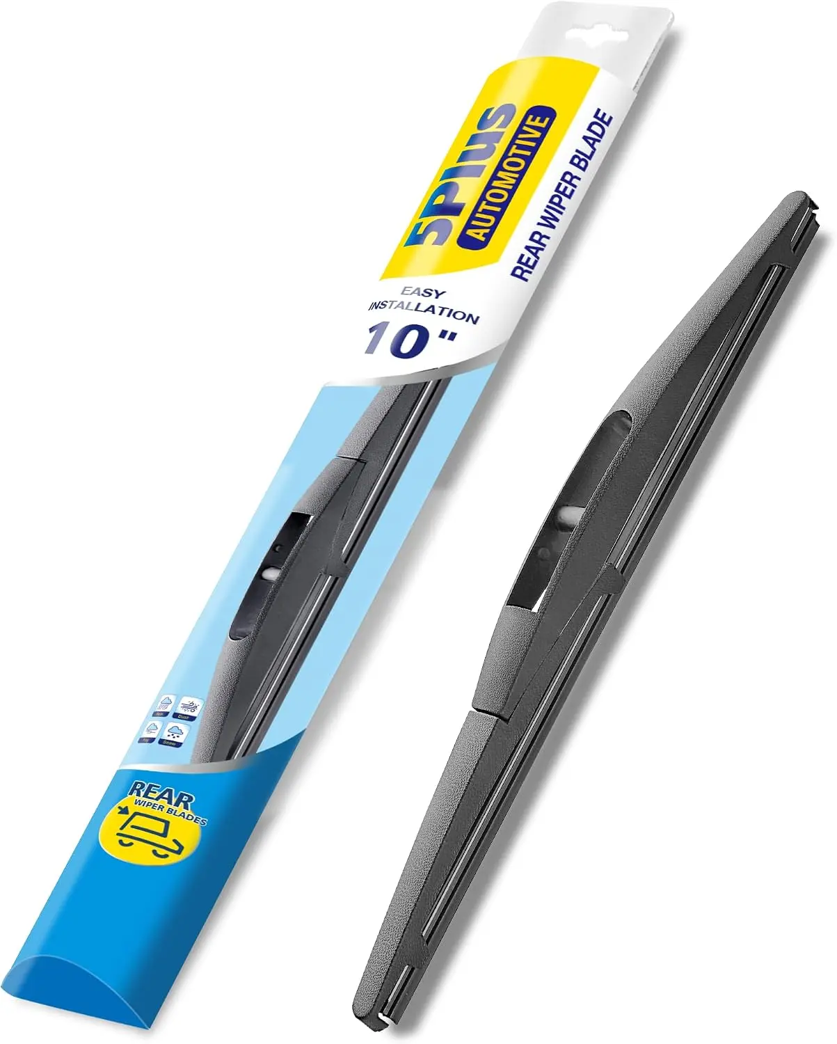 5 PLUS Rear Wiper Blade, Direct Fit Replacement, Smooth Quiet Wiping, All-Weather Performance