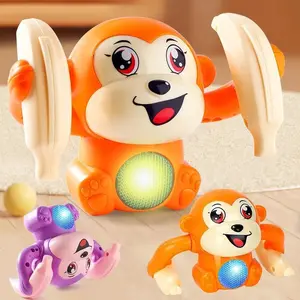 1 baby toy electric rolling monkey light music puzzle sound prompt monkey children's toy gift preschool education toy