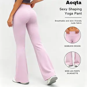 Aoqta Women's High Waisted Wide Leg Yoga Pants Sexy Butt-Lift Loose Fit Flowy Pants Stretch Casual Going Out Wear for Streetwear Daily casual going out, streetwear, daily, yoga gym, solid color, basic