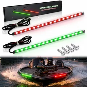 Boat LED Boat Navigation Light, Red and Green Marine Navigation Lights for Boats led, Boat Bow Lights for Night Fishing Night Boating, Nav Light for Bass Boats, Pontoon, Jon Boats