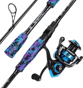Sougayilang Fishing Rod and Reel Combo, Stainless Steel Guides Fishing Pole with Spinning Reel Combo for Bass Fishing