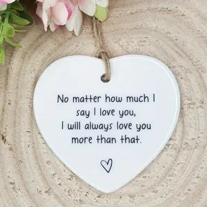 1pc I love you Home Ornament | Gift for Her | Gift for Girlfriend | I'll Always Love You | Anniversary Gift | Gift For Him | Hanging Ornament