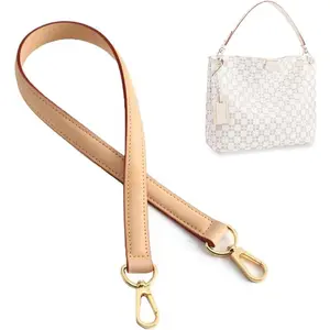 Vachetta Leather Replacement Straps Purse  Strap for Gracefull Bags (W0.7in,L25.6in-Apricot)