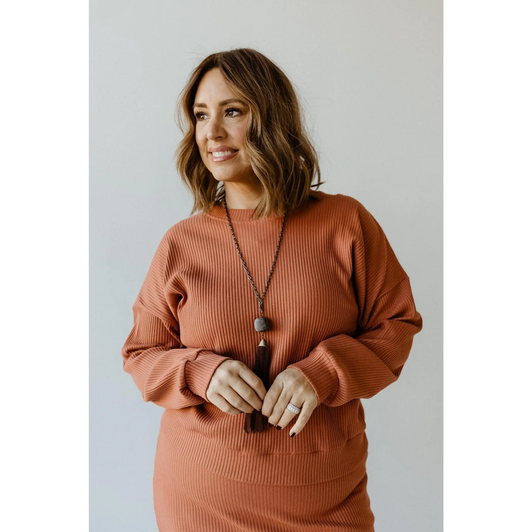 Women's Ribbed Knitwear Cropped Sweater | Loose Fit Dolman Sleeve Top in Cotton Spandex | Casual All Seasons, Low Iron, Plus Size Available, Fabric