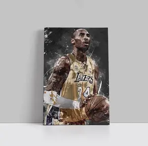 Kobe Bryant Poster Wall Art Print Sports Framed Canvas Home Decor Basketball Gift Artwork AA25 Birthday Gift