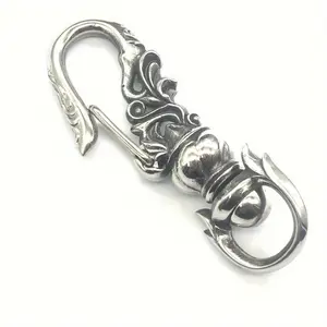 1PC Stainless Steel Punk Carabiner Keychain Mens DIY Lobster Clasp Making Clips Key Hook