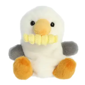 Aurora World Palm Pals Buoy Seagull with Fry Plush Stuffed Animal - Weighted Bean Pellet Fill - Collectible Aquatic Character - White 5 Inches