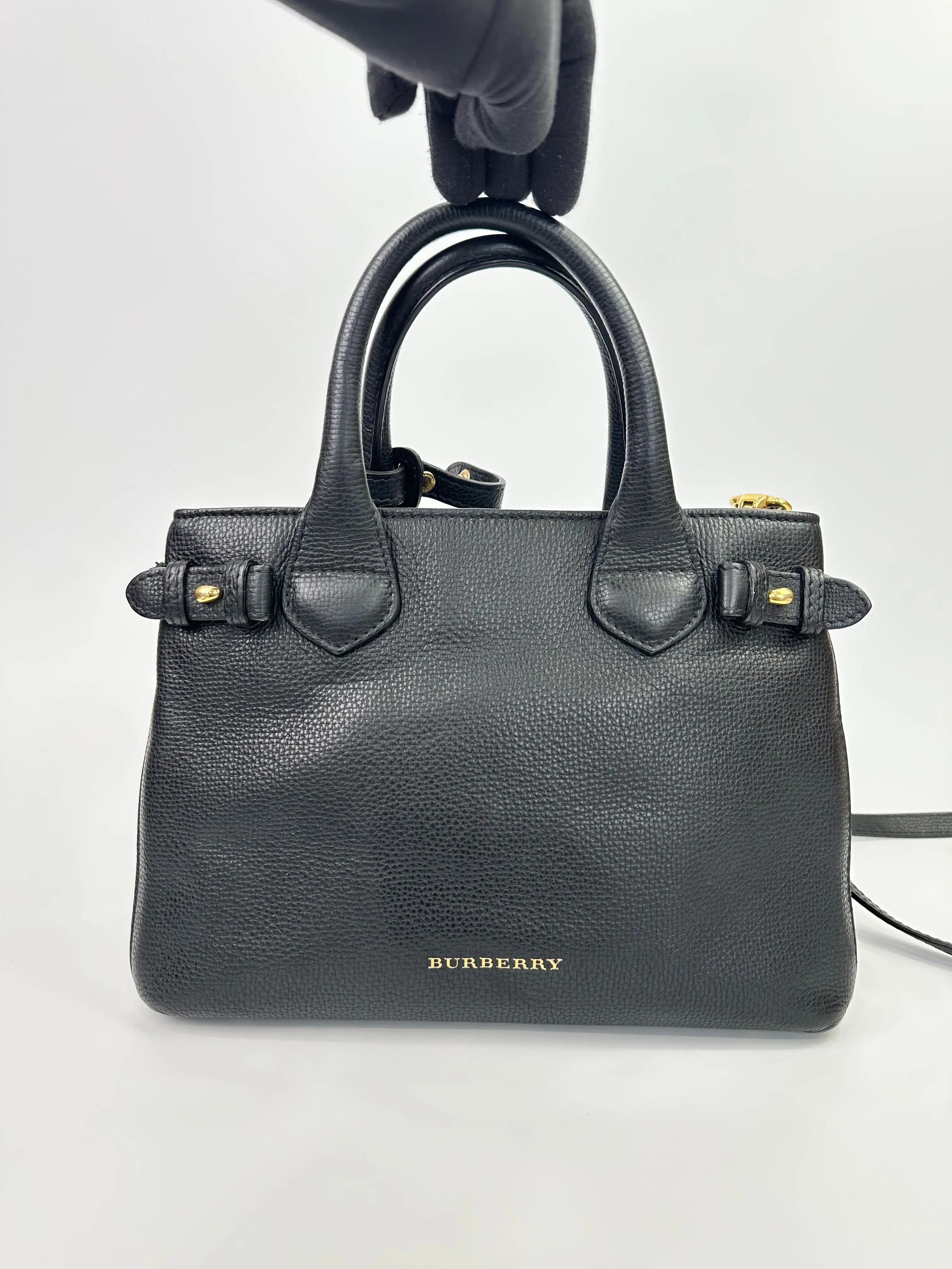 Pre-owned Burberry Check Canvas Tote Bag D0047