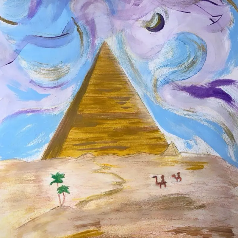 Night Out By The Pyramids (on paper)