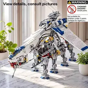 Republic Shuttle Starship Model Building Module Set, Compatible with 10195 Parts, Perfect Christmas Gift for Collectors and Builders