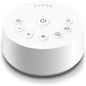 White Noise Sound Machine with 25 Soothing Sounds 32 Volume Levels 5 Timers 4 Sound Categories and Memory Function for Kids Adults and Home