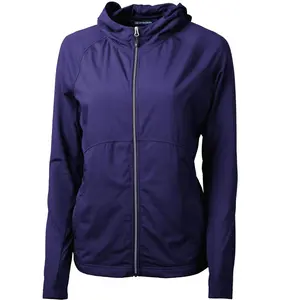 Cutter & Buck Adapt Eco Knit Hybrid Recycled Womens Full Zip Jacket - College Purple - XS