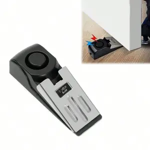 120DB Door Wedge Stop Alarm, Portable Travel Security Door Stopper, Anti-Theft Safety Alert Tool, Suitable For Hotel Home Dorm Apartment Indoor Use, Durable Personal Safety Protection Accessory For Travelers