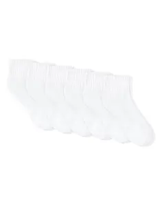 Hanes Unisex Plain White Socks 6 Pack Pairs Ankle Smooth Toe Cushioned Comfort Support Stay Dry Durable PWS186