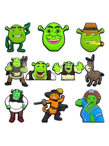 Stylish Cartoon Shoe Charms for Boys and Girls, Party Gift Set with Buzz Lightyear, Monsters University, and Shrek Designs, Perfect for All Seasons