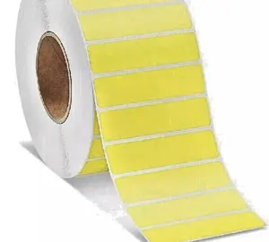 Zebra Thermal Label stickers 4.0"W X 1.0" L 10025132-1 4,620 yellow PolyPro 3000