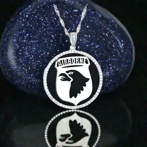 STERLING SILVER SCREAMING EAGLE NECKLACE