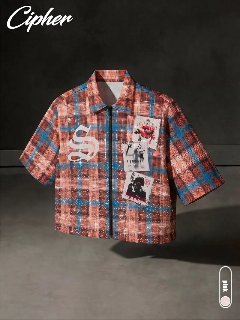 cropped checkered shirt - TikTok Shop