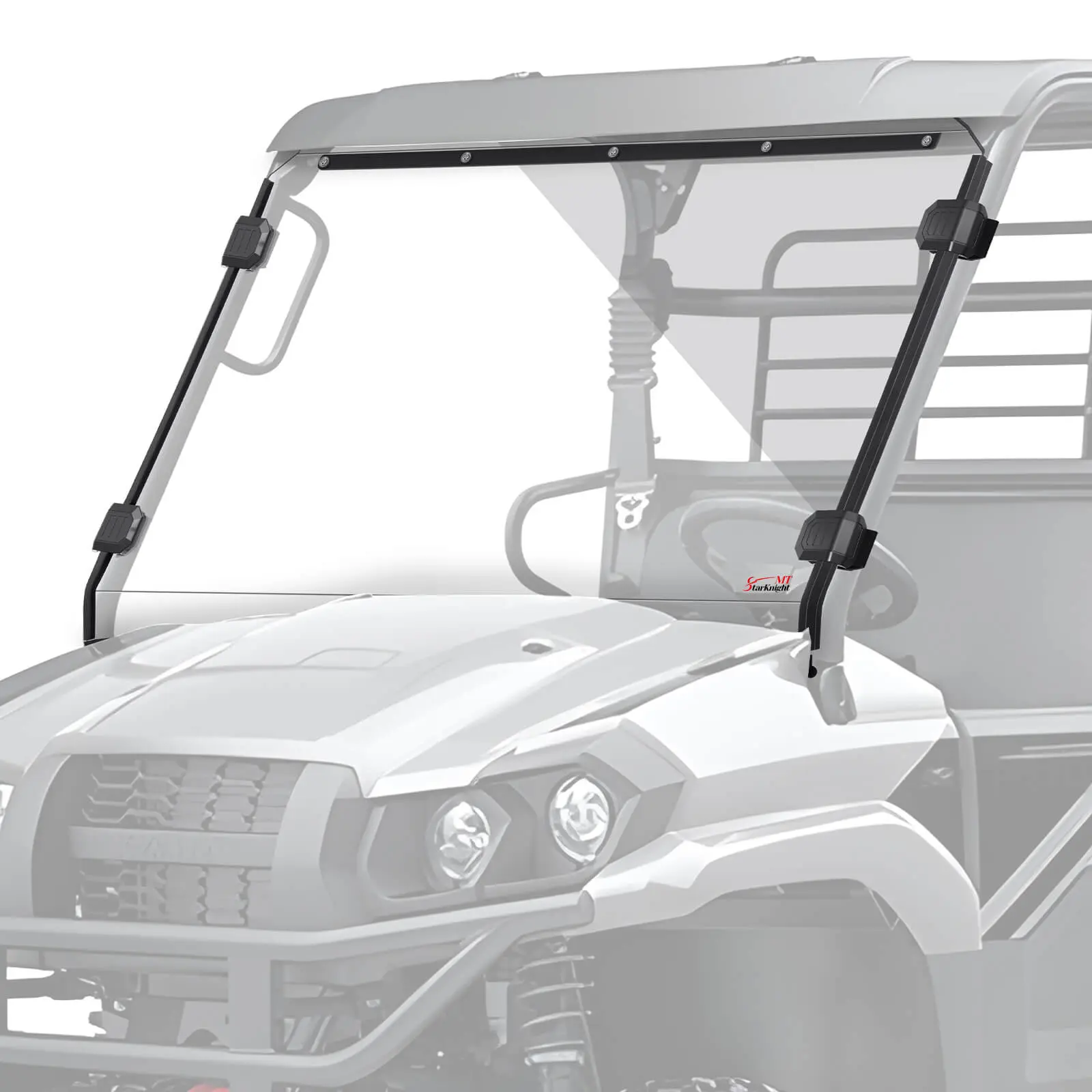 StarknightMT Full Windshield Compatible With 2019-2026 Kawasaki Mule PRO-MX Scratch-Resistant Front Window Heavy-duty Clear PC Windscreen Hard Coated Anti-UV,Dustproof Accessories