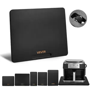 Appliance Slider, Medium 13 x 16-inch, Rolling Sliding Tray with Silent Rubber Wheels & Hollow Handle, Easy to Clean, Appliance Rolling Tray for Coffee Maker, Kitchen Countertop, Black