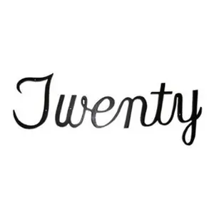 212 MAIN Handcrafted Aluminium Script Modern House Number 20, Metal Build Decor Sign for Home Improvement (Montague Metal Products SHN-20), Signs