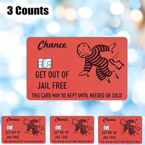 Cartoon & Letter Pattern Card Sticker, 3 Counts/set Waterproof Card Sticker, Durable and Fashionable Card Decal for Personal Use & Gift, Funny Stickers, Graphic Decal