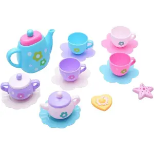 21 Pieces Royal Tea Party Set | 3" to 4" Kettle, Cups, Spoons, Saucers, Creamer, and Sugar Bowl for Delightful Tea Time