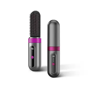 Wireless hair straightening comb, negative ion, no hair damage, portable curling iron, straight hair clip, Straightening and curling iron, dual-purpose flat iron fluffy artifact