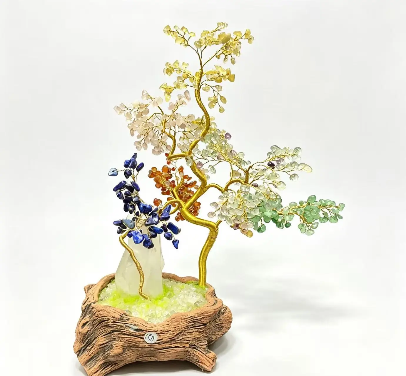 7 Chakra Crystal Money Tree Clear Quartz Tower Healing Desk Decor